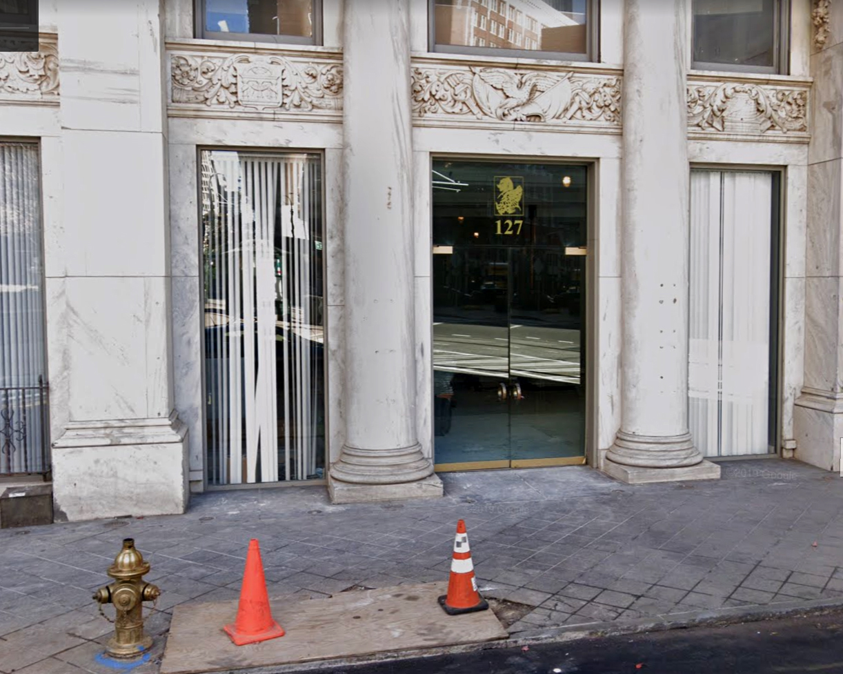 Site 2 - Column & fire hydrant, Candler Hotel, John Wesley Dobbs entrance